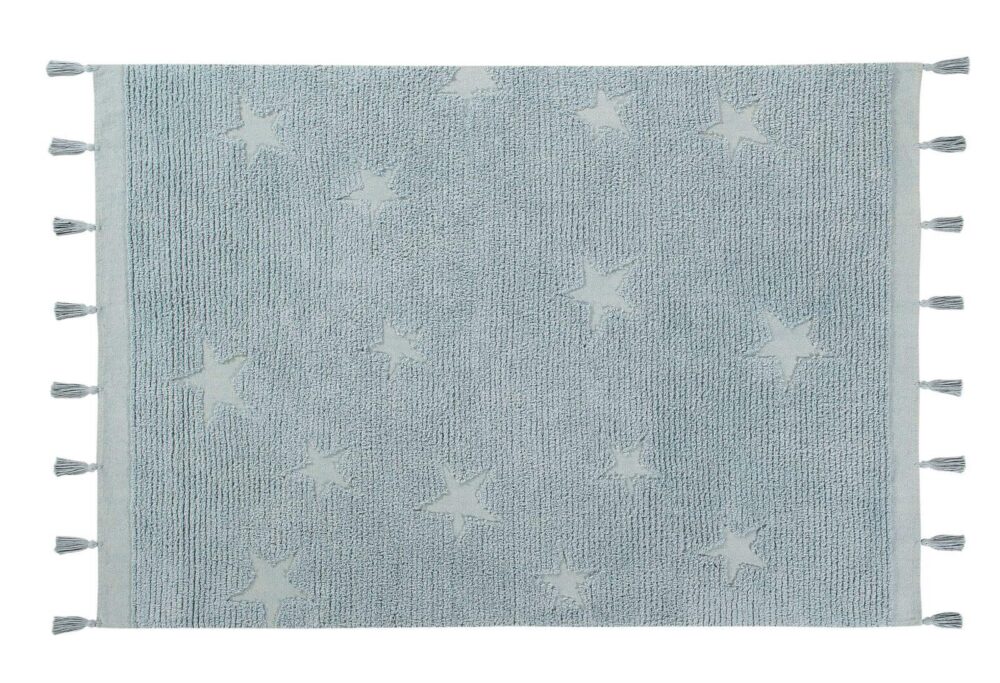 Tapis Lorena Canals Hippy Stars Aqua Blue 120 x 175