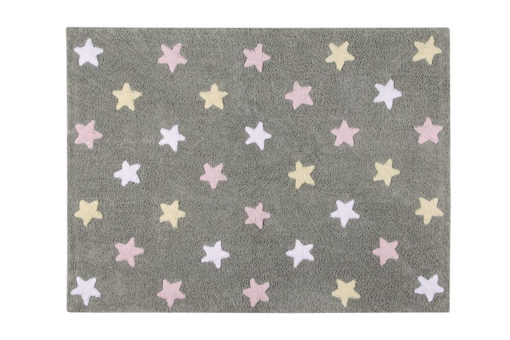 Tapis Lorena Canals Tricolor Star Rosa 120 X 160
