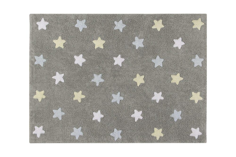 Tapis Lorena Canals Tricolor Star Blue 120 X 160