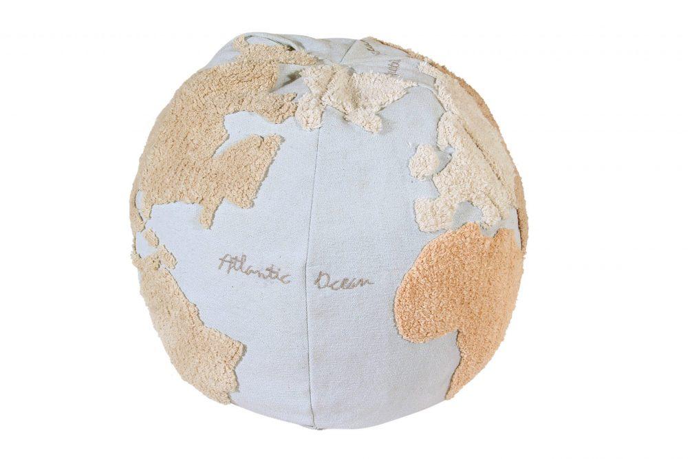 Pouf carte du monde 45 x Ø 50 cm