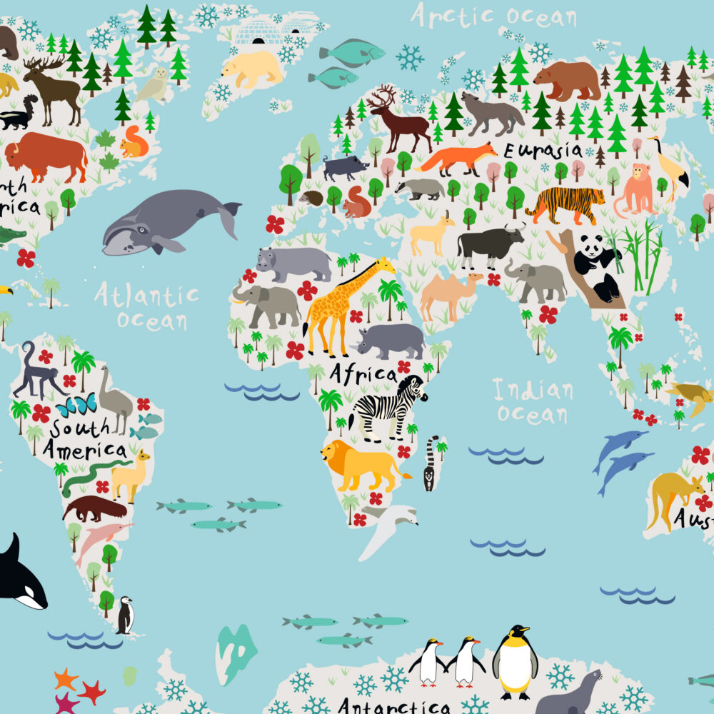 Carte du monde pour enfants