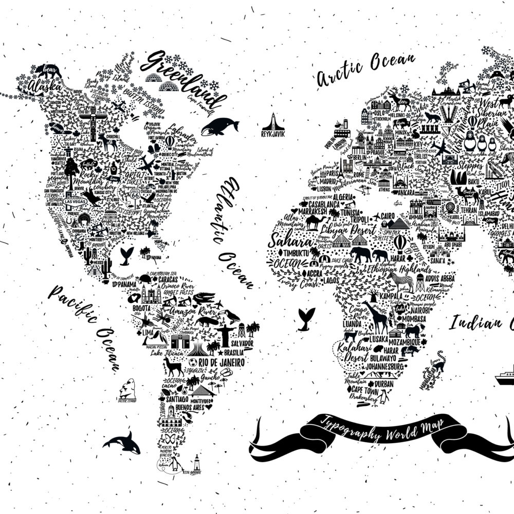 Carte sur fond blanc