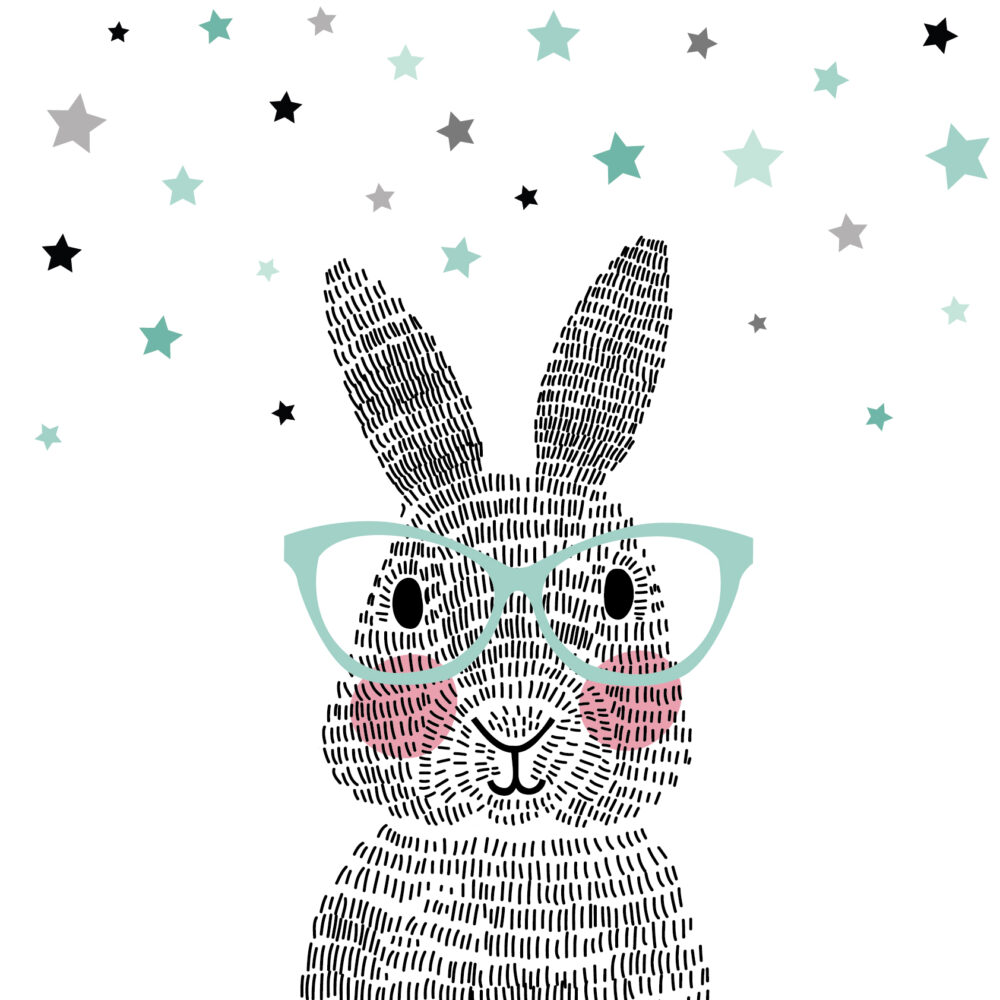 Lapin avec des lunettes
