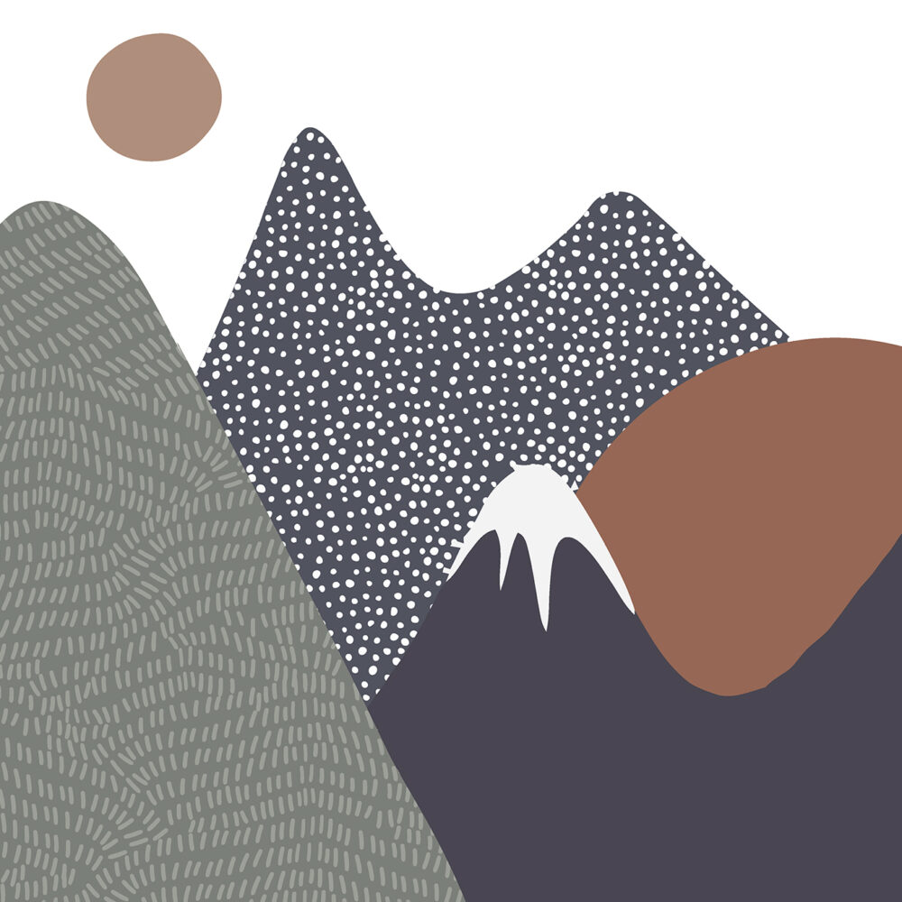 Montagnes de couleur foncée