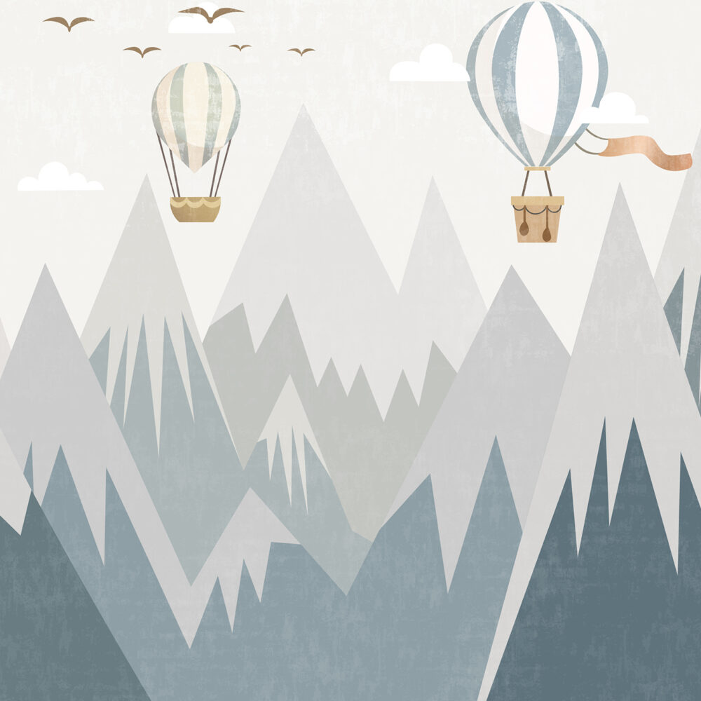 Les montagnes sont d'un bleu vintage