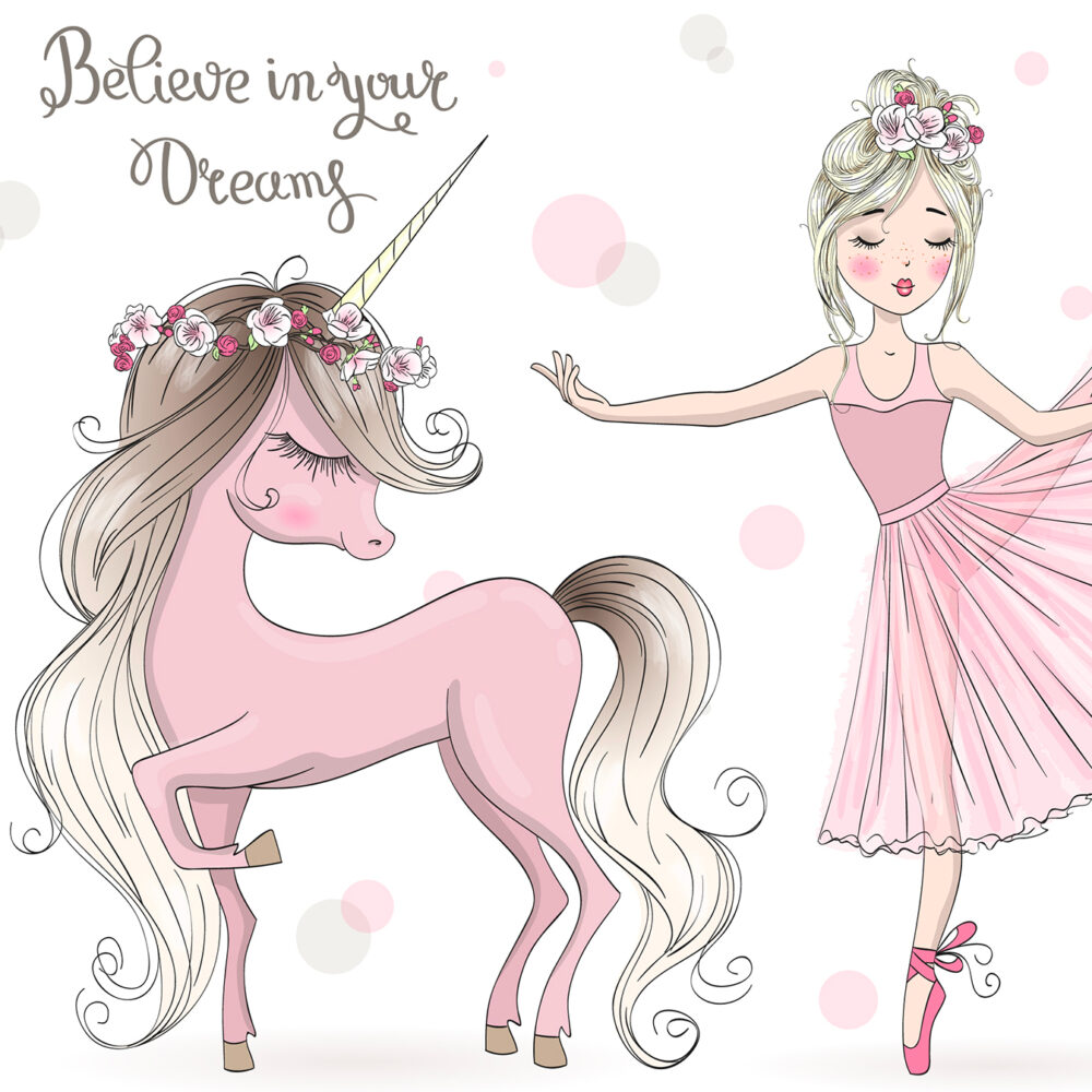 Une licorne et une ballerine
