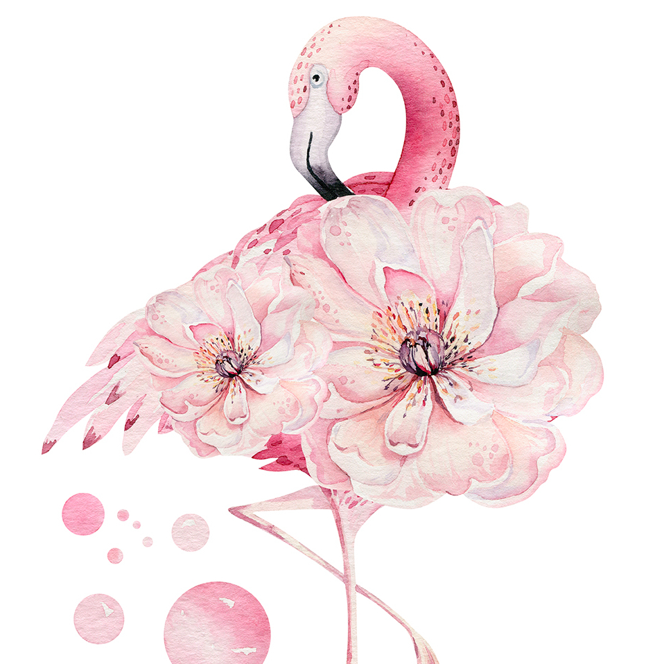 Le flamant rose est une fleur