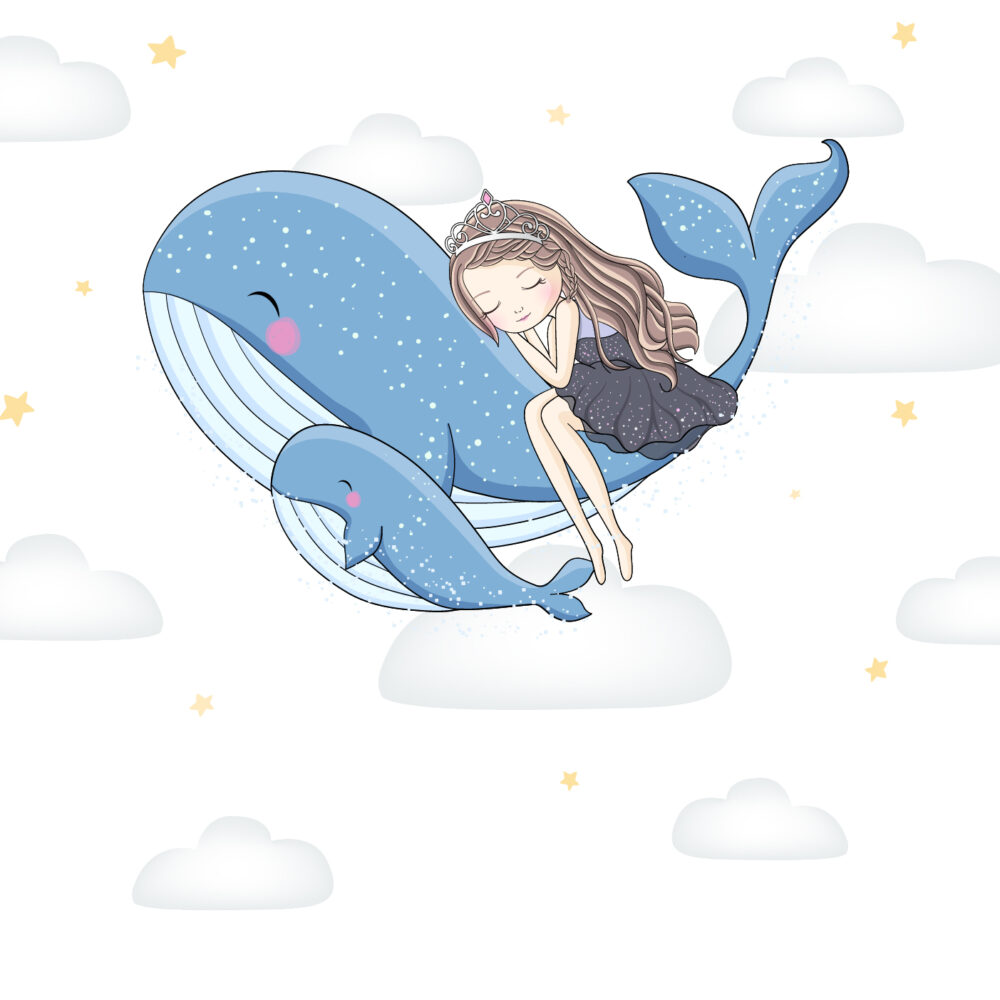 Fille avec baleines