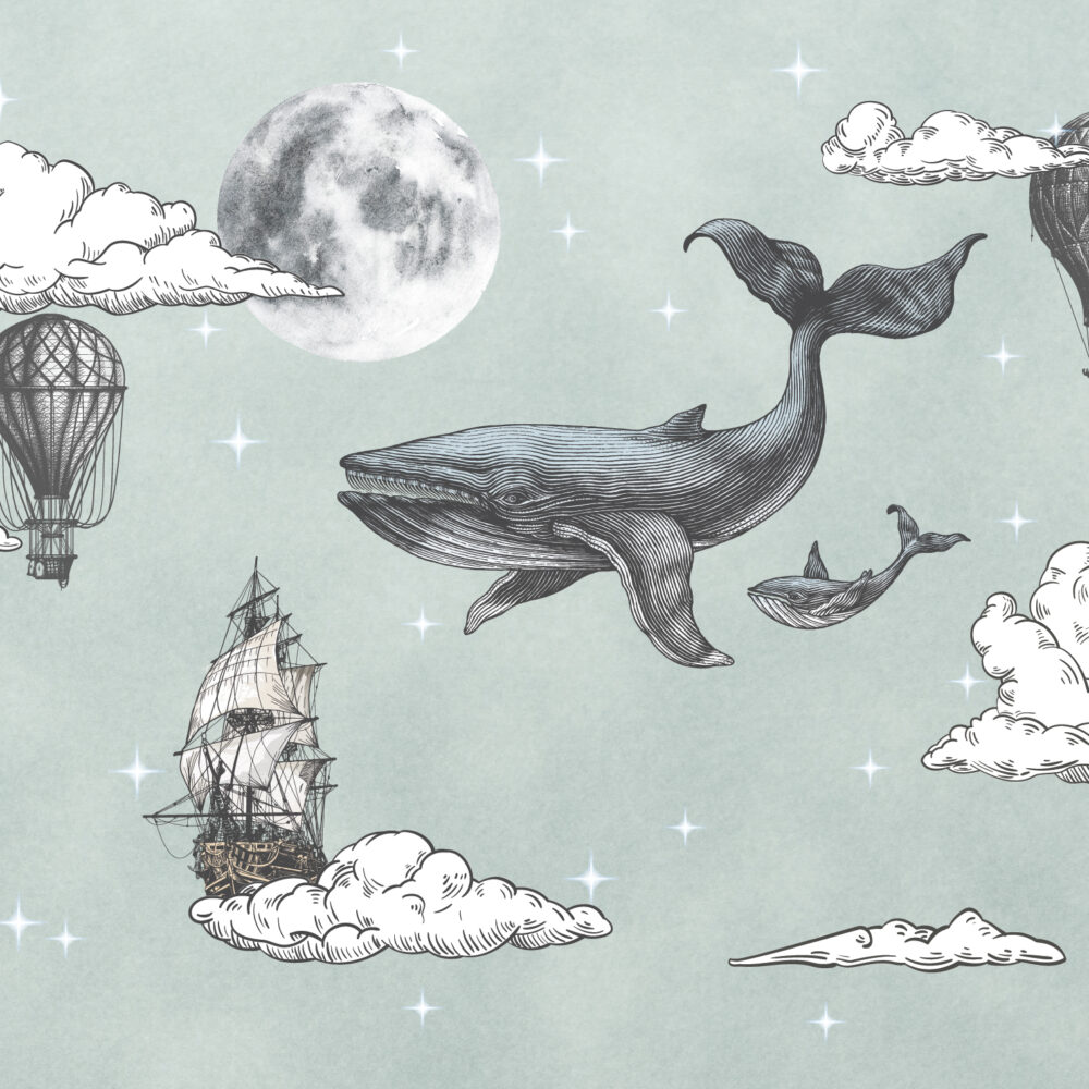 Baleines dans les nuages