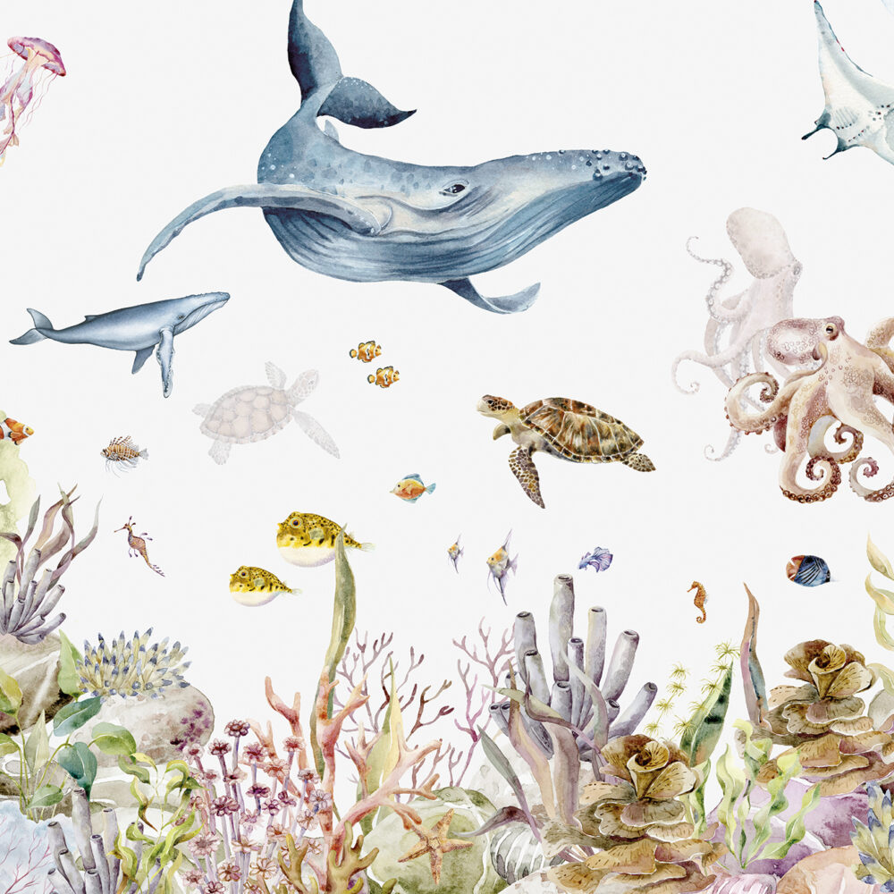 Aquarelle monde sous-marin